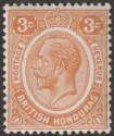 British Honduras 1933 KGV 3c Orange Mint SG129