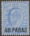 British Levant 1902 KEVII 40pa on 2½d Pale Ultramarine Mint SG8a