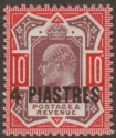 British Levant 1912 KEVII 4pi on 10d Dull Purple and Scarlet Mint SG31