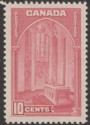 Click for more photos and details Canada 1938 KGVI Memorial Chamber 10c Rose-Carmine Mint SG363