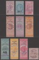 Click for more photos and details Ceylon QV-KEVII Revenue Stamp Duty / Foreign Bill Selection to 3r Used