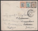 Click for more photos and details Sudan 1927 KGV Camel Postman 1m 4m 5m on Cover KHARTOUM-MAKWAR No 1 TPO Postmark
