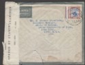 Click for more photos and details Sudan 1944 KGVI SG Official 15m Opt Used on Airmail Cover to USA with Censor
