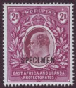 Click for more photos and details East Africa & Uganda 1903 KEVII 2r Dull and Bright Purple Specimen SG10s