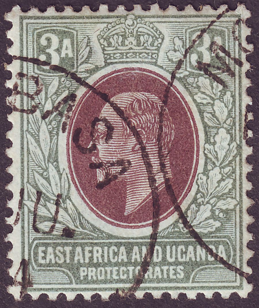 East Africa & Uganda 1903 KEVII 3a Brown-Purple and Green Used SG5