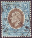 East Africa & Uganda 1908 KEVII 75c Grey and Pale Blue Used SG42