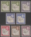 Click for more photos and details Falkland Islands Dependencies 1946 KGVI Thick Map Gap Var Part Set to 1sh Mint