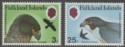 Click for more photos and details Falkland Islands 1980 QEII Birds Prey 3p + 25p wmk Inverted Mint SG384w SG387w