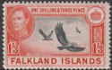 Click for more photos and details Falkland Islands 1946 KGVI Turkey Vultures 1sh3d Mint SG159