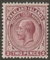 Click for more photos and details Falkland Islands 1919 KGV 2d Deep Reddish Purple Mint SG62c