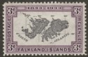 Falkland Islands 1933 KGV Centenary 3d Map Mint SG131