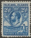 Click for more photos and details Falkland Islands 1929 KGV Whale and Penguins 2½d Blue Mint SG119