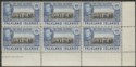 Click for more photos and details Falkland Islands 1938 KGVI 2½d Black + Bright Blue Margin Block of 6 Mint SG151