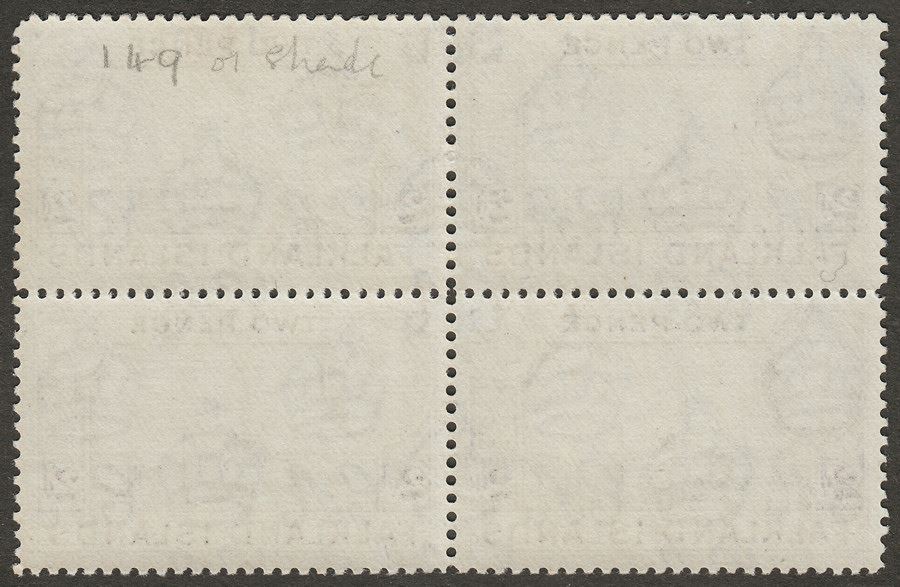 Falkland Islands 1938 KGVI 2d Black and Pale Violet Block of Four Mint SG149
