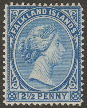 Falkland Islands 1898 QV 2½d Pale Ultramarine SG30b
