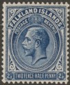 Click for more photos and details Falkland Islands 1927 KGV 2½d Indigo Mint SG76a