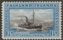 Falkland Islands 1933 KGV Centenary Whale-Catcher 1½d Mint SG129