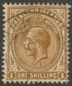 Click for more photos and details Falkland Islands 1912 KGV 1sh Light Bistre-Brown Used SG65 cat £30