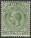 Click for more photos and details Falkland Islands 1925 KGV ½d Green Mint SG73a
