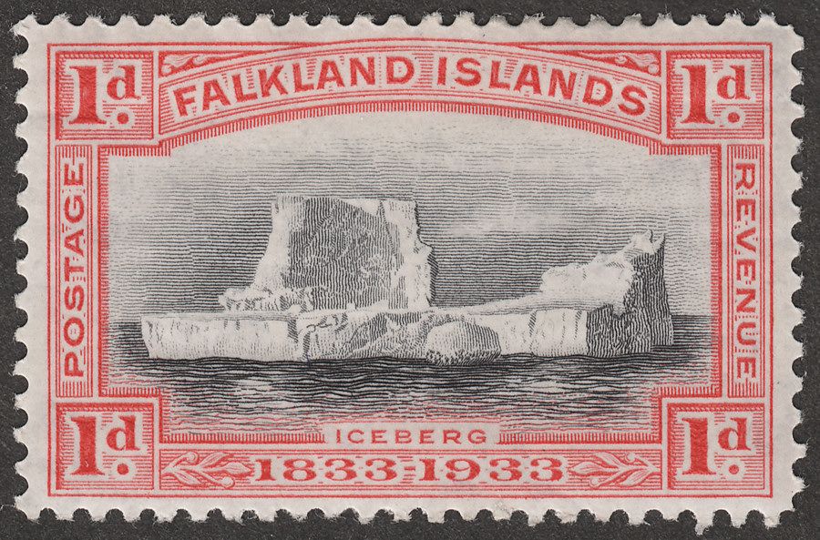 Falkland Islands 1933 KGV Centenary 1d Iceberg Mint SG128