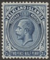 Click for more photos and details Falkland Islands 1927 KGV 2½d Deep Steel-Blue Mint SG76b