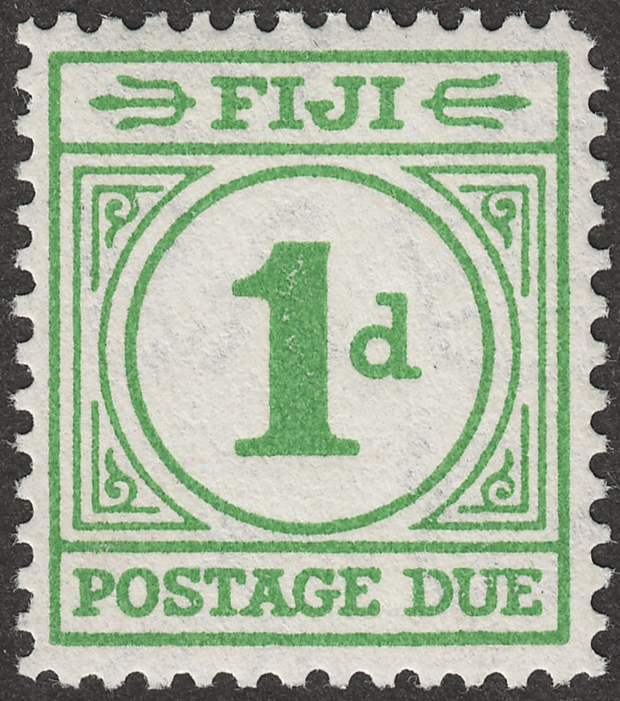 Fiji 1940 KGVI Postage Due 1d Emerald-Green Mint SG D11