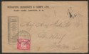 Click for more photos and details KGV 1920 Postage Due 1d Carmine Used on unpaid Zotal Liniment Advert Cover