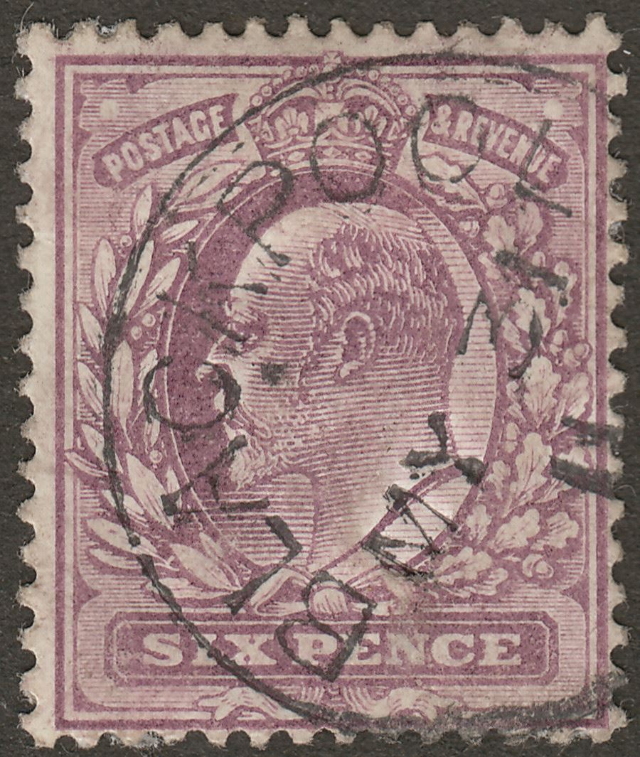 King Edward VII 1906 6d Dull Purple on Chalky Paper Fine Used SG248 cat £22