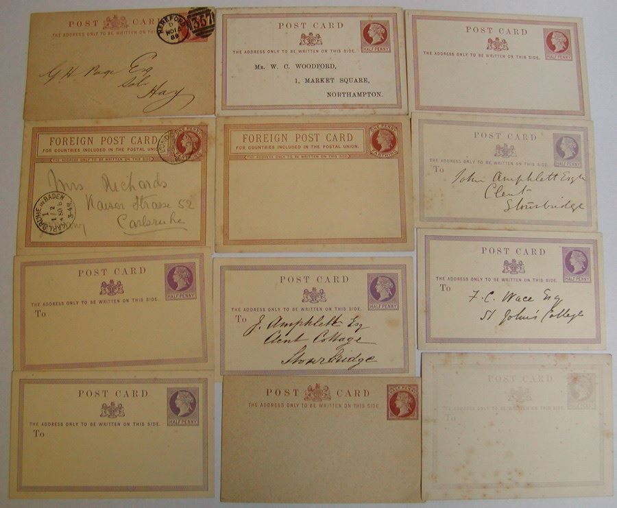 Queen Victoria Postal Stationery Postcard Selection Used / Unused - 19 cards