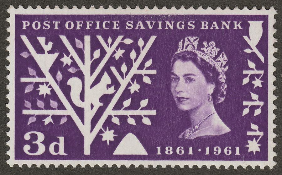 QEII 1961 Post Office 3d with Orange-Brown Omitted Error SG624Aa cat £600