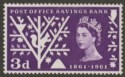 Click for more photos and details QEII 1961 Post Office 3d with Orange-Brown Omitted Error SG624Aa cat £600