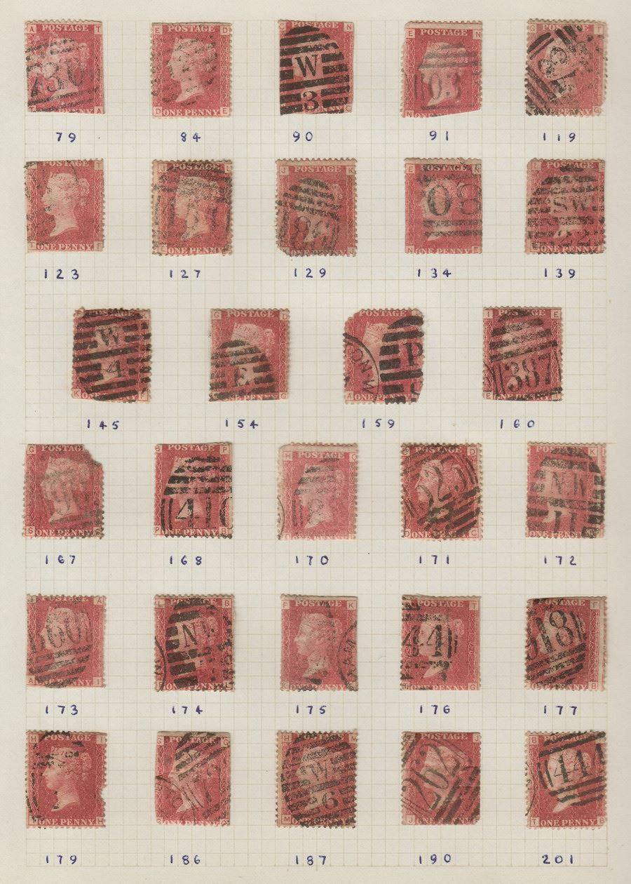 Queen Victoria 1d Penny Red Plates Used Selection mostly faulty