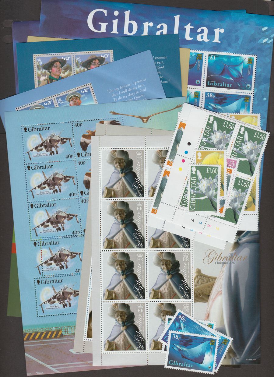 Gibraltar QEII Mint Postage Selection with Miniature Sheets - Face Value £60 UMM