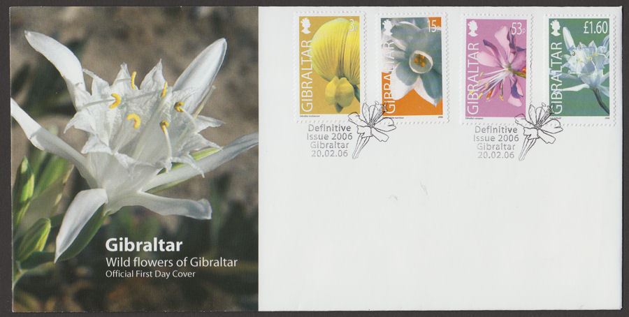 Gibraltar 2006 QEII Wild Flowers / Manta Ray First Day Covers Used
