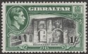 Gibraltar 1942 KGVI 1sh Black and Green Perf 13 Mint SG127b