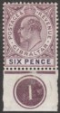 Click for more photos and details Gibraltar 1908 KEVII 6d Dull Purple and Violet Chalky Mint SG60a