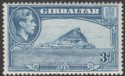Gibraltar 1938 KGVI 3d Light Blue Perf 13½ Mint SG125