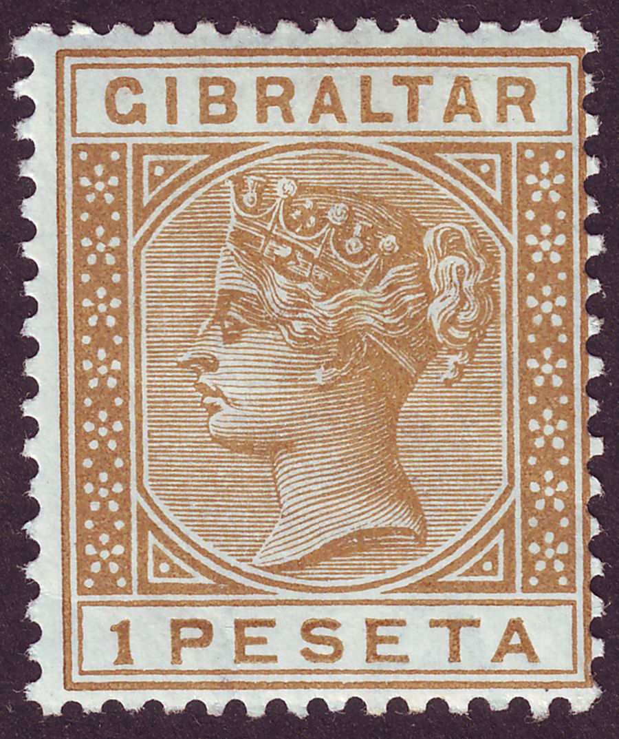 Gibraltar 1889 QV 1p Bistre Mint SG30 British Commonwealth Stamps