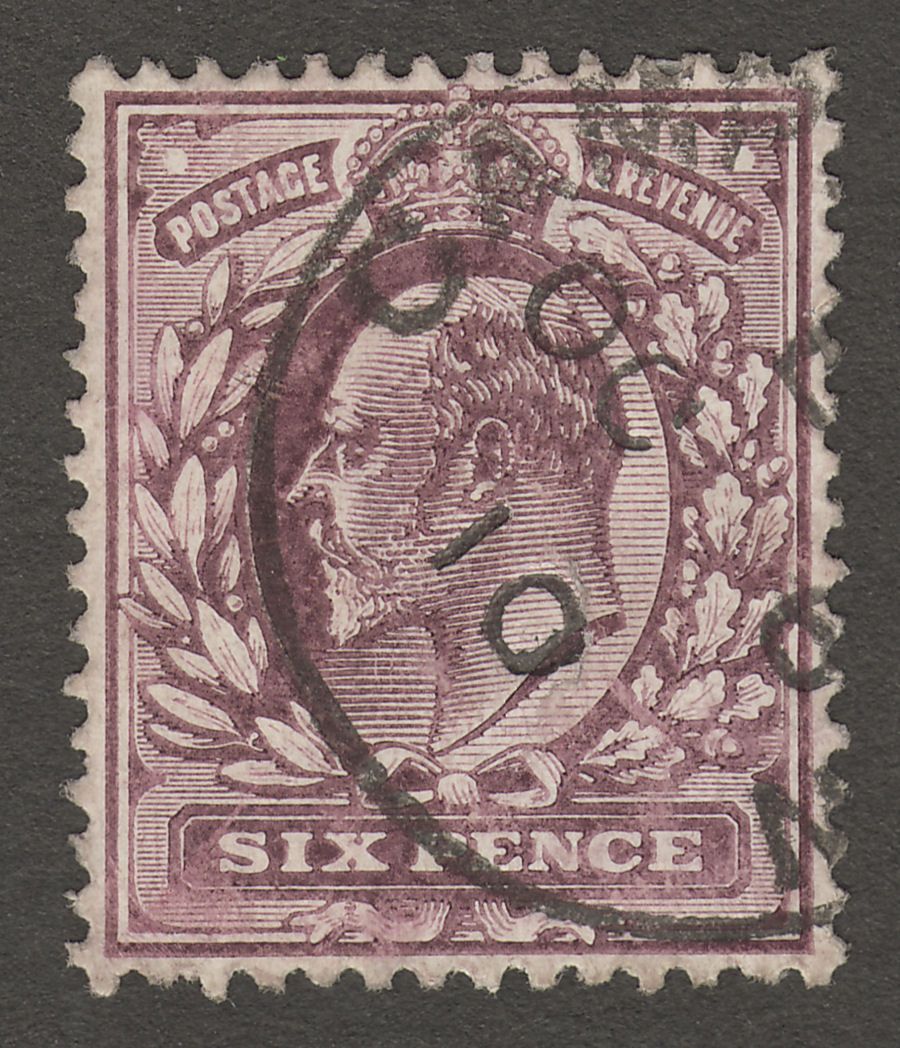 King Edward VII 1906 6d Dull Purple on Chalky Paper Used SG248