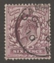 King Edward VII 1906 6d Dull Purple on Chalky Paper Used SG248