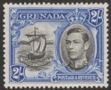 Grenada 1941 KGVI 2sh Black and Ultramarine p13½x12½ Mint SG161a