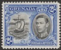Grenada 1938 KGVI 2sh Black and Ultramarine p12½ Mint SG161