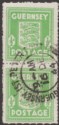Click for more photos and details Guernsey 1944 KGVI War Occupation ½d Pair Used w St Peter Port postmarks