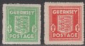 Click for more photos and details Guernsey 1941-44 KGVI War Occupation ½d, 1d Mint
