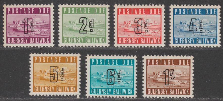 Guernsey 1969 QEII Postage Due Set Mint SG D1-D7 cat £22