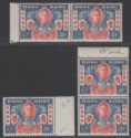 Click for more photos and details Hong Kong 1946 KGVI Victory 30c Blue and Red Selection Mint SG169