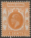 Click for more photos and details Hong Kong 1912 KGV 6c Yellow-Orange Mint SG103