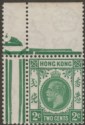 Click for more photos and details Hong Kong 1932 KGV 2c Yellow-Green Mint SG118a
