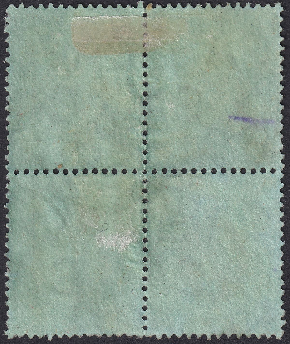 Hong Kong 1914 KGV 50c Black on Green Block Used w CANTON postmark SG Z232 c£40