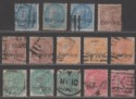 Click for more photos and details India 1867 QV Official Overprint Selection to 8a Used